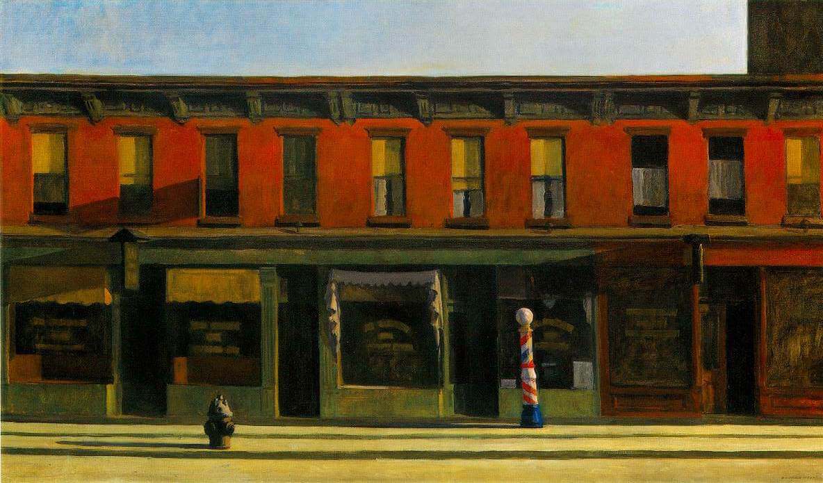 Early sunday morning. Edward Hopper